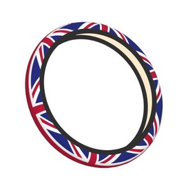 United Kingdom Steering Wheel Cover with 2 Car Coasters Non Slip Neoprene for Women Men Universal 15 Inch Stylish and Practical Set