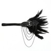 STIOEDYUAN 1920's Flapper Headband Gatsby Feather Headpiece Rhinestone Tassel Headdress
