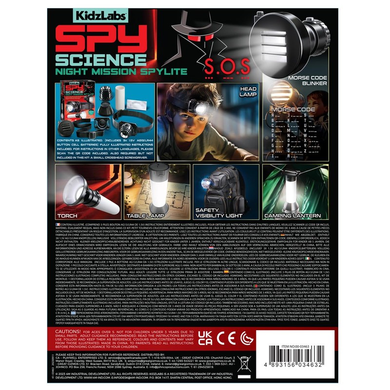 KidzLabs - Spy Science Night Mission Spylite, Science and Technology
