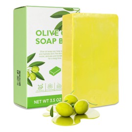 Princess Belle Olive Oil Bar Soap, Natural Soap Bar for Dry Skin, Exfoliating Soap for Gently Cleaning and Moisturizing, Suitable for All Skin Types
