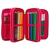 Miss Melody 10057 Triple Pencil Case, Palette Illette Pink