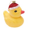 Toyland® Pack of 2 - 12cm Yellow Glittery Festive Rubber