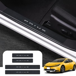 SUVVNE Scuff Plate, New Prius 60 Series Car Side Step Guard, PRIUS 60 Series Car, Side Step (January 2023 - Present), Leather Material, Scratch Protection, Dirt Prevention, Car Door Protection, Door