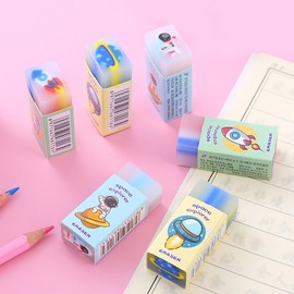 Eraser, Elementary School Students, Set of 12, Cute Pencil Eraser Set, Stick Eraser, Eraser, Disappearing Shapes, Popular, Stationery, Office, Kids, Students, DIY Drawing, Easy to Use, Keepsake
