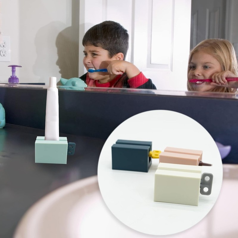 Toothpaste Squeezer, 5 Pack Roller Tubes with Frosted Handles, Toothpaste