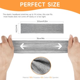 Buyisgle Workout Headbands for Women Non Slip - 8PCS Elastic Sport Head Bands for Women's Hair, Sweat Headband for Athletic Yoga Running Gym