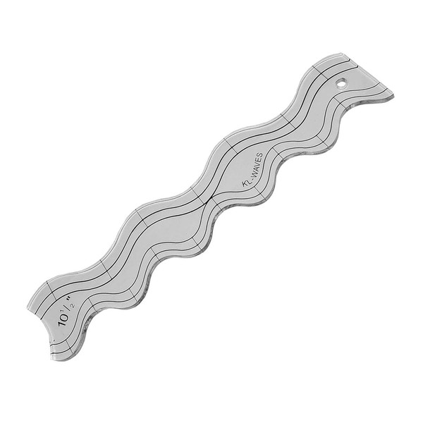 Bequilter Wave Quilting Ruler and Template Wavy Edge Ruler for