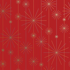 Jillson Roberts Christmas Gift Wrap, Starburst Red (6 Jumbo Rolls 10 feet x 30 inches)
