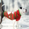 ABRRLO Dog Christmas Jumper Stripe Snowman Outfits Ugly Xmas Pet