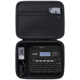 Khanka Hard Travel Case Replacement for Brother P-Touch Pt-d400 PTD400AD, PT-D410 Label Maker, Case Only (Black)