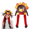 Thanksgiving Turkey Hat Movable Wings Turkey Head Costume Hat Thanksgiving