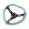 JDM Universal 350mm 14inch 70mm Deep Dish VIP Heart Green
