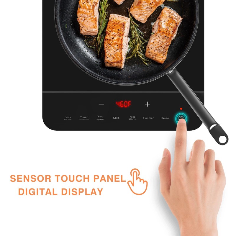 Empava 11-in Portable Single Heating Element 1800-W Countertop Induction Cooktop
