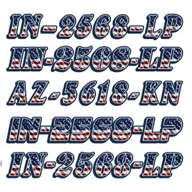 cbcdecals - American Flag Boat Registration Numbers Set of two 3 x 20Set of 2 American Flag Custom Boat Registration Decals for Boats Jet Ski's Sailboat PWC Hull Id Air release vinyl decals