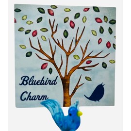 Westmon Works Bluebird of Happiness Pocket Charm Set Good Luck Bird Acrylic Figurine with Story Card