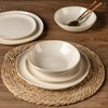 AmorArc Ceramic Dinnerware Sets,Handmade Reactive Glaze Stoneware Plates and Bowls