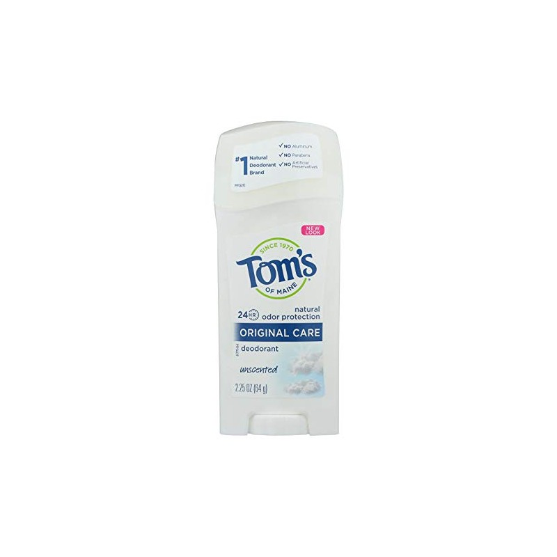 Tom's of Maine Natural Deodorant Stick Unscented 2.25 oz (Pack