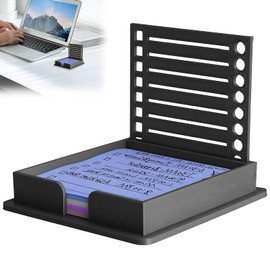 Note Template, Sticky Note Stencil, 3x3in Self-Sticky Notepad Note Holder, Help You Organize Your Notes, Suitable for Desk, Office, Home School Accessories, Without Sticky Notes, Black