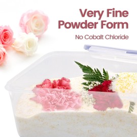 Wisesorb 5lbs Silica Gel Flower Drying, Reusable Flower Preservation Kits, Silica Sand Flower Drying Kits with Airtight Container, Gloves, Brush, Safety Goggles for DIY Wedding Bouquet Preservation