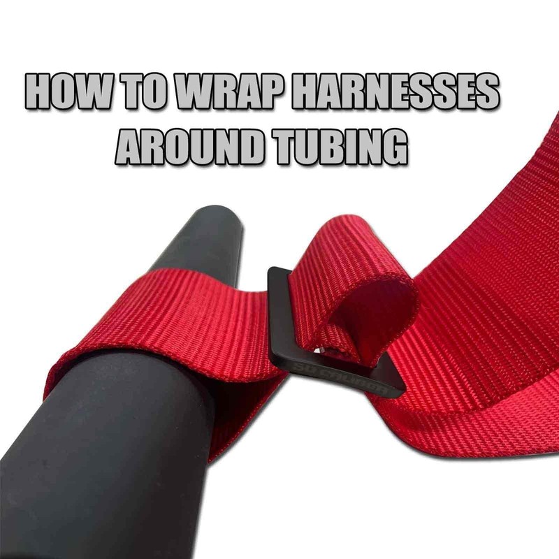 Bandana Red 4 Point Harness for Bucket Seat, Push Button