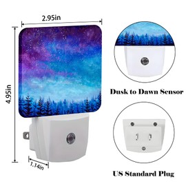 FSHVQKD - Luz nocturna de cielo estrellado, para decoración de pared, para escaleras, pasillo, cocina, sensor de atardecer a amanecer, para niños, niñas, mujeres, hombres y habitaciones