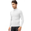 Queerier Men's Turtleneck Compression Shirts Long Sleeve Mock Thermal Base