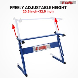 5 CORE Keyboard Stand Z Style Adjustable Electric Piano Riser Foldable & Sturdy Lift Holder For 54 61 Keys Instruments Black KS Z1 BLU