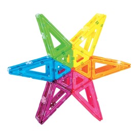 Magformers Creator Neon Color Set (60-pieces) Magnetic Building Blocks, Educational Magnetic Tiles Kit , Magnetic Construction STEM Set