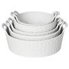 QVC Tempt-tations Carved Willow 5-Piece Round Nestable Bake and Serve
