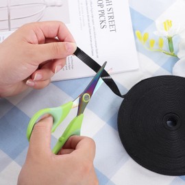 15 m Velcro Cable Ties, 10 mm Velcro Tape Resealable Velcro Cable Double-Sided Velcro for Cable Organiser (Black)