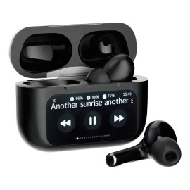 Audífonos In-ear Inalámbricos Keluona A9 Pro Negro Con Bluetooth, Control De Cámara, Cambio De Fondo De Pantalla Y Likes En Video R9