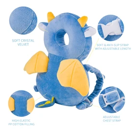 Baby Head Protection Backpack, Toddler Infant Head Protection, Toddler Head Protection Padding Backpack Elastic Carrying Aid (Dragon)