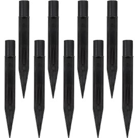 Wensmy 10PCS Solar Torch Lights Stakes Plastic Ground Spikes Solar Torch Light Replacement Spikes Lawn Light Stakes Landscape Light Holder for Yard Pathway Lamps