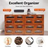ILWorkTLs 16 Drawers Wooden Storage Box,Desktop Storage Cabinet with Handles,Stackable