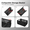 2 Pack Mini Foldable Small Plastic Baskets for Organizing and