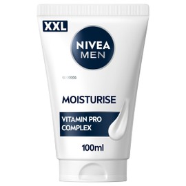 NIVEA MEN Sensitive Facial Moisturiser XXL (100ml), 24H Hydration Moisturiser for Men, Hydrating Face Cream for Sensitive Skin with Chamomile Extract