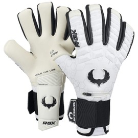Renegade GK Eclipse Professional Soccer Goalie Gloves with Pro-Tek Fingersaves & 4+3MM EXT Contact Grip (Sizes 6-12, Level 5) | Goalkeeper Gloves for Elite Play (Phantom (Fingersave), 9)