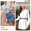 SUOSDEY Fashion Leather Belt for Women, Reversible Skinny Belt for