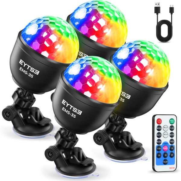 EYTSE Disco Ball Light for Party Rechargeable Sound Activated Night