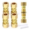 ERGAOBOY 5 Pcs 10mm OD x 10mm OD Brass Compression