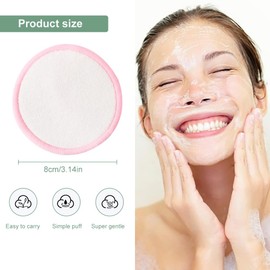 20 Stück Abschminkpads Waschbar, Wiederverwendbare Wattepads aus Bambus und Baumwolle, Wiederverwendbare Abschminkpads aus Mikrofaser, für die Gesichtsreinigung und Hautpflege