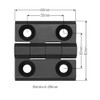 Pack of 4 Metal Hinges 60 x 60 mm Folding