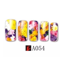"Handmade" Floral Nail Art (Water Decal Wraps) Flowers Nail Art Decals