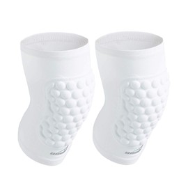 COOLOMG Knee Pads Knee Pads Leg Warmers Knee Protector Basketball Football Volleyball for Men Women Boys White M Old