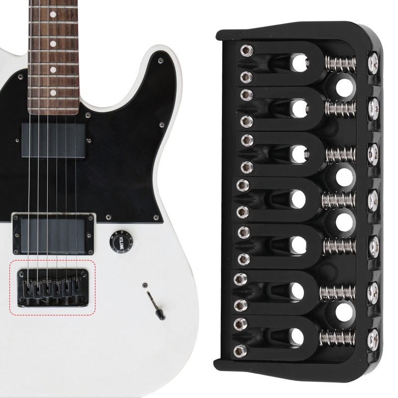 Electric Guitar Bridge 7 Strings GA891 Fixed Musical Accessories Black