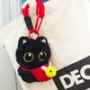 QUIBBLY Black Cat Keychain, Plush Cute Pendant for Handbags, Backpacks,