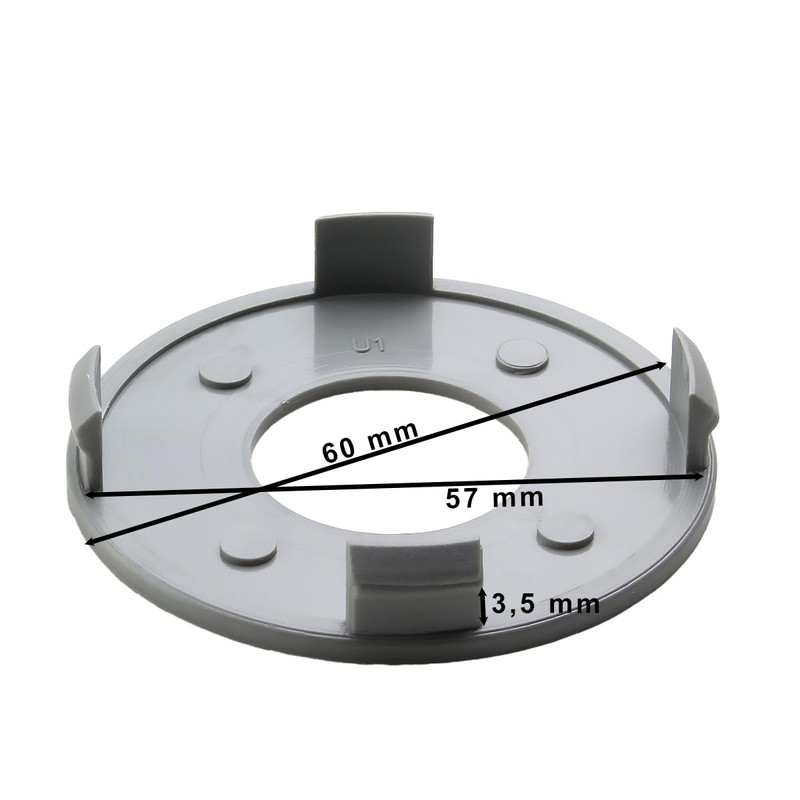 LST 4x Felgendeckel Naben Abdeckung Grau ø 60mm Blende Nabendeckel