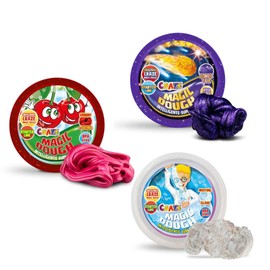 Magic Dough MAGIC DOUGH 3er Bundle Intelligente Knete , Magische Knete 3er Set , Kinderknete 3 X 15g Dose Modelliermasse Knete ab 2 Jahre Knete Set für Kinder, Sortiert