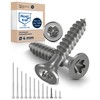 Wood Screws Torx Screws Stainless Steel V2A Stainless 4x25 Chipboard Screws for Wood Partial Thread 4mm Thick 25mm Long 10Pcs Stainless Steel Screws Wood A2
