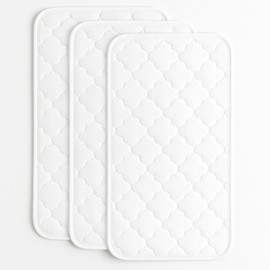 Blue Snail 3D Mesh Changing Pad Liner - Waterproof Layer, Quick-Drying Surface for Baby Diaper Changing - 13"x27" White